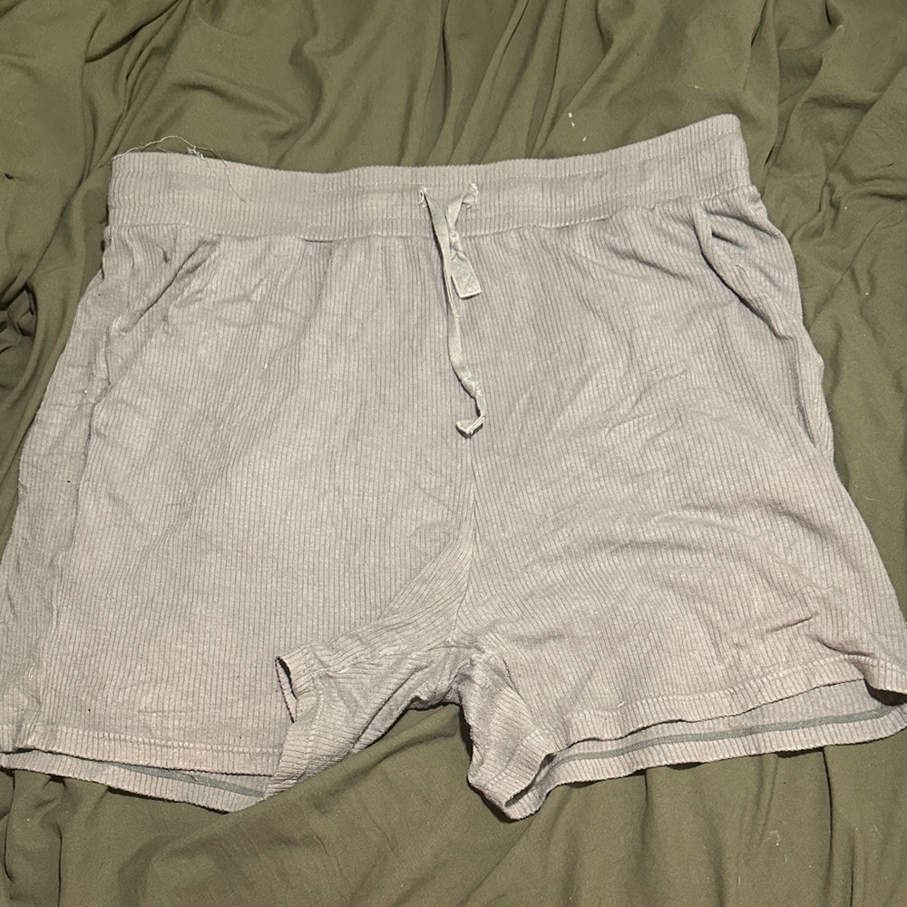 Senita Athletics light green high waisted Ribbed Shorts